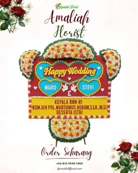 Papan Bunga Pernikahan Sonopatik
